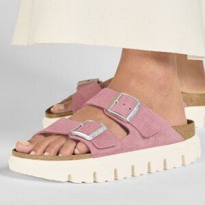 Birkenstock Arizona Chunky Platform Suede Leather Sandal